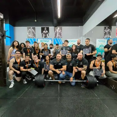 foto grupal de todos los participantes del torneo de peso muerto en zaragoza