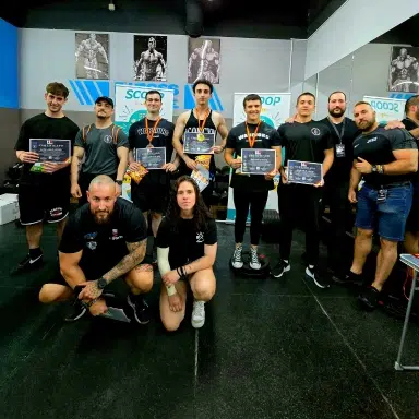 podio de la categoria -90 kilos del torneo de peso muerto h6 sports